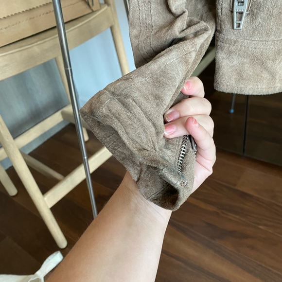BLANK NYC *REAL* SUEDE JACKET in Taupe - Picture 6 of 6